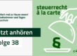 Cover Folge 38 von steuerrecht à la carte