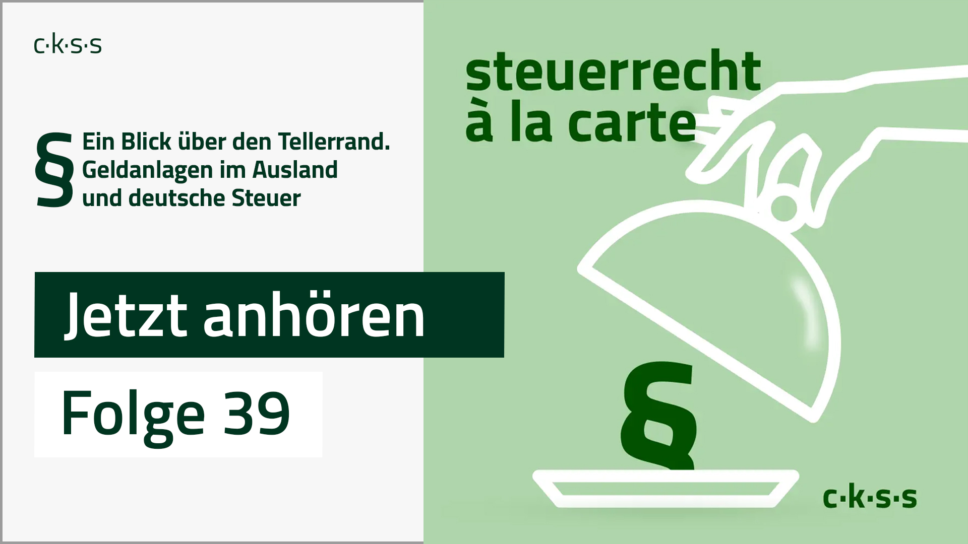 Cover Folge 39 von steuerrecht à la carte