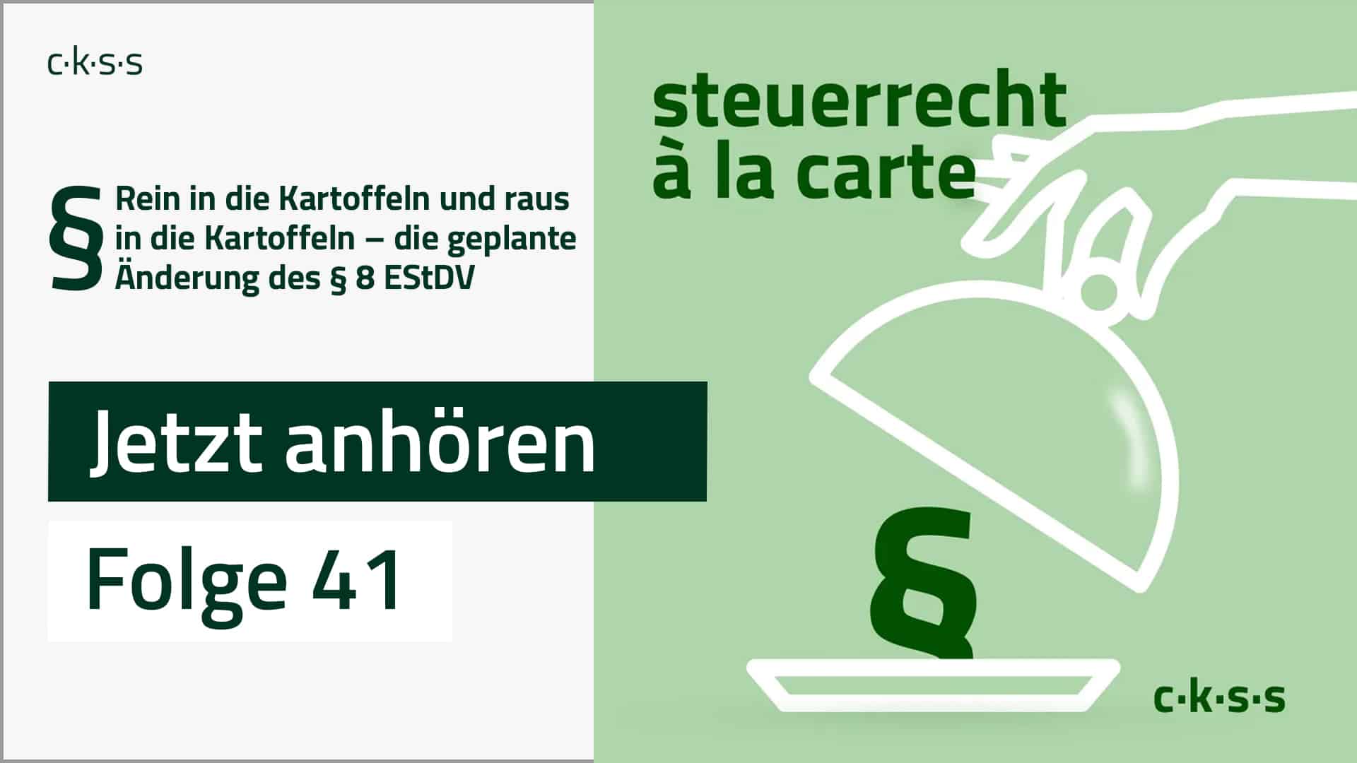 Folge 41 von steuerrecht à la carte Cover Folge 41 von steuerrecht à la carte